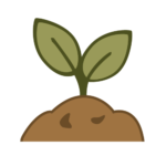 Ikon med en planta som gror