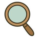 Ikon med förstoringsglas